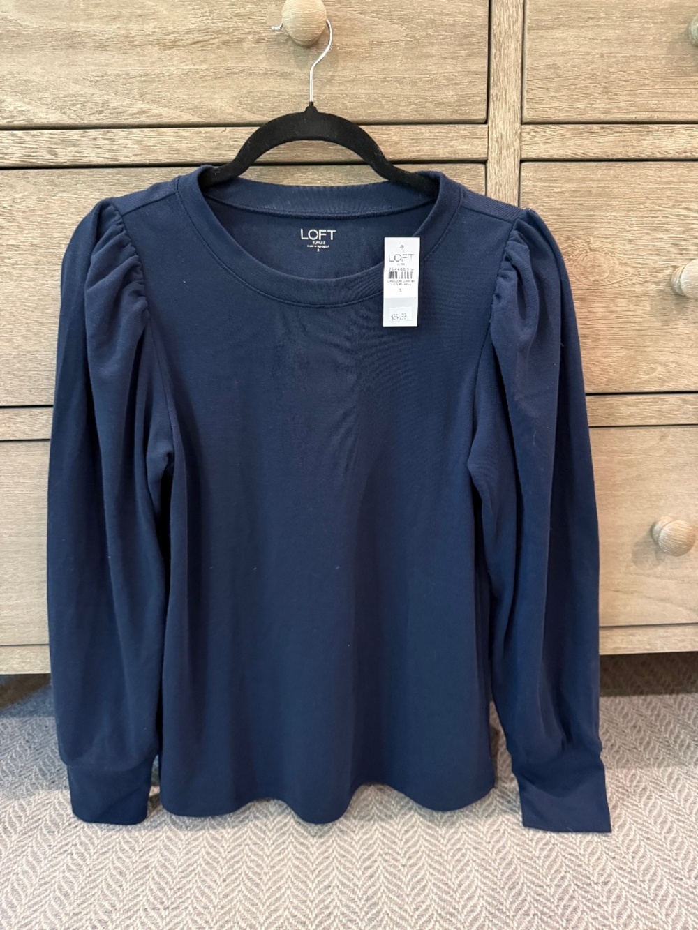 Loft Navy Long Sleeve Shirt